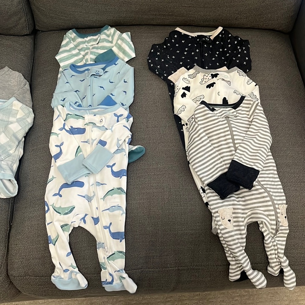 Baby Boy Newborn Bundle with swaddles